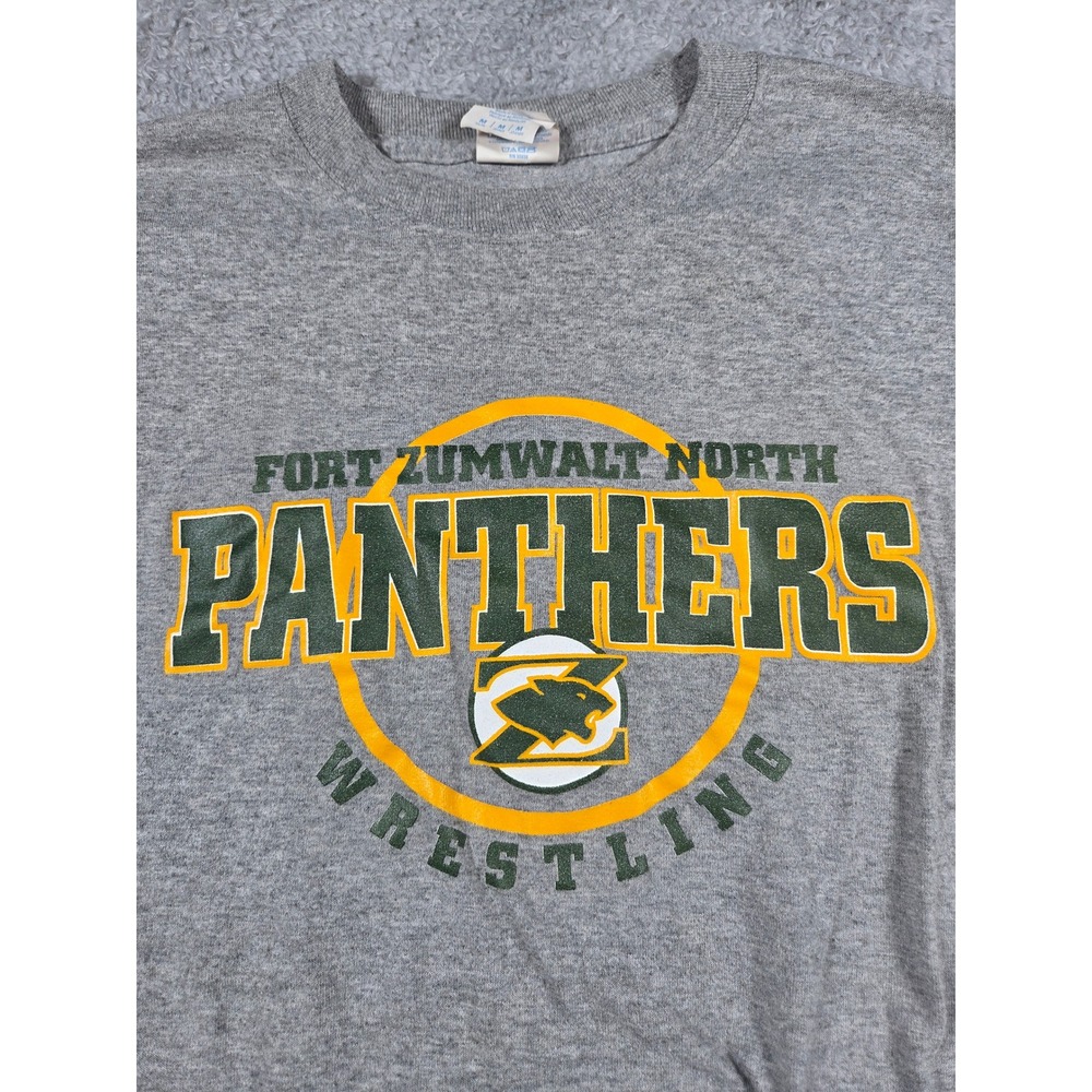 Camp‎ School Panthers Wrestling T-Shirt Gray Kids Medium M Athletic Graphic Tee
